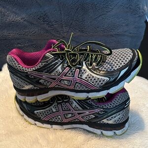 ASICS Women's Athletic Shoes - Pink, Black, and White